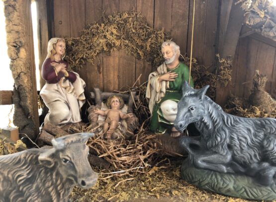 Nativity or manger or crèche of the Catholic Church to celebrate the birth of Jesus during Christmas